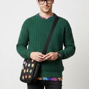 LEGO x Target Green Textured Knit‎ Sweater Men L Crewneck Holiday Cotton Blend